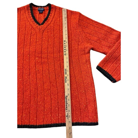 Guess Jeans Sweater Womens XXL 100%wool Vintage Cozy Soft Hongkong 80s Orange - Picture 4 of 10